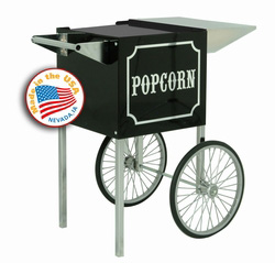 Small Popcorn Machine Cart - Black & Chrome - For 4oz Machines